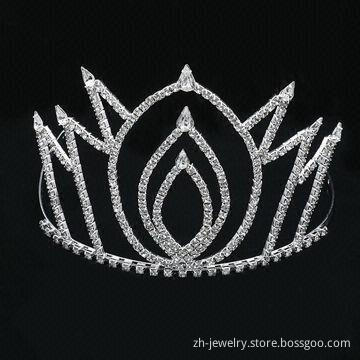Wedding girls' crown real diamond tiaras, OEM and ODM orders are welcome